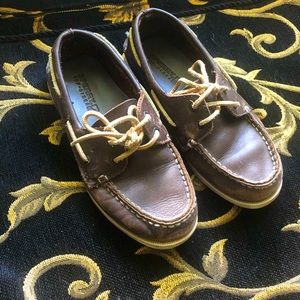Sperry leather boat shoe boys size 1